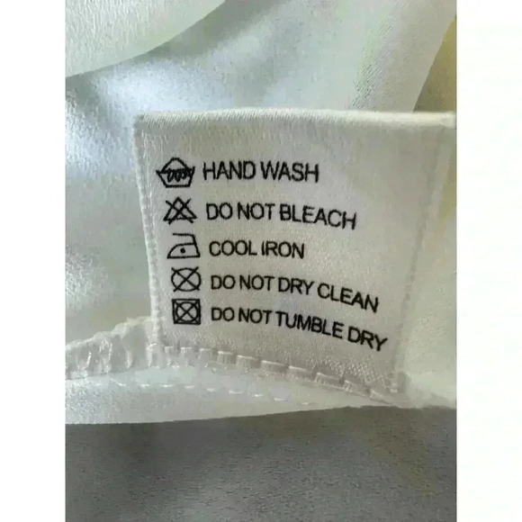 OLIVACEOUS CREAM POLY TANK TOP HOOK CLOSURE AT LOW V NECK LINE SIZE LARGE - Picture 12 of 12